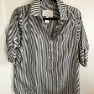 JCrew Collection Womens Stripe Silk Blouse